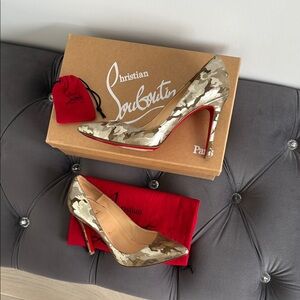 Christian Louboutin Pigalle 100 Camouflage Laminato Shoes Heels Size 37